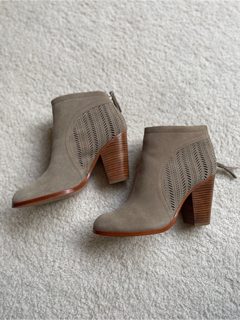 Coach Honey Suede Ankle Booties - Taupe - Picture 3 of 7